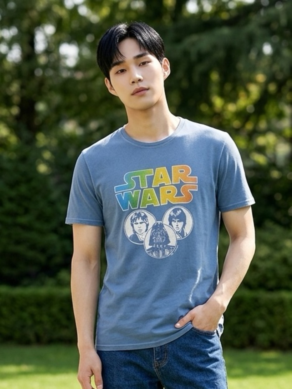 NWT Junk Food Clothing Men’s Short Sleeve Distressed Star Wars  T-Shirt- Size XL
